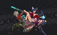 Two League of Legends characters stand next to each other in 2XKO