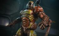 doom eternal doomslayer standing with arms wide